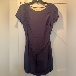 NWOT Lavender Brown Silk Navy Dress